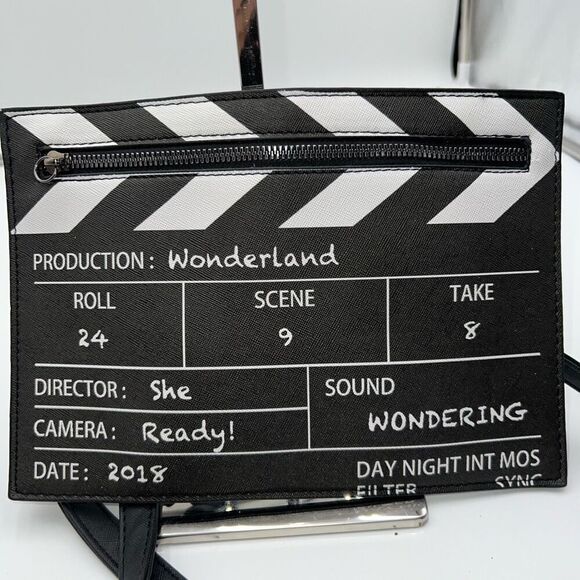 Movie Clapperboard Design Crossbody Bag Fashion Creative Film Cut Action Clapboa - Picture 7 of 10